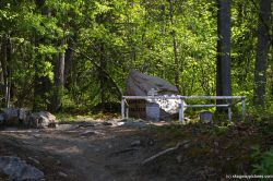 Fake gold nugget at Skagway Gold Rush Cemetary.jpg