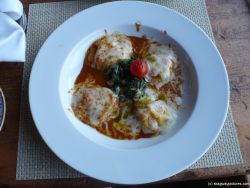 Lobster Ravioli dish on the La Cucina specialty restaurant aboard the NCL Pearl.jpg