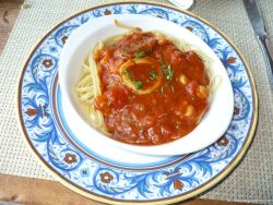 Seafood pasta dish at La Cucina restaurant aboard the Norwegian Pearl.jpg