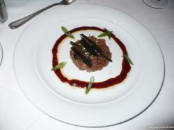 Tuna tartare with seaweed and seasame seeds appetizer aboard the Norwegian Pearl.jpg