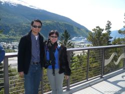 David and Joann in Skagway with cruise ships in the background.jpg