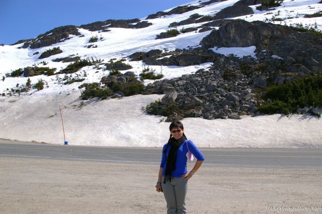 Joann on the side of the road in Skagway.jpg